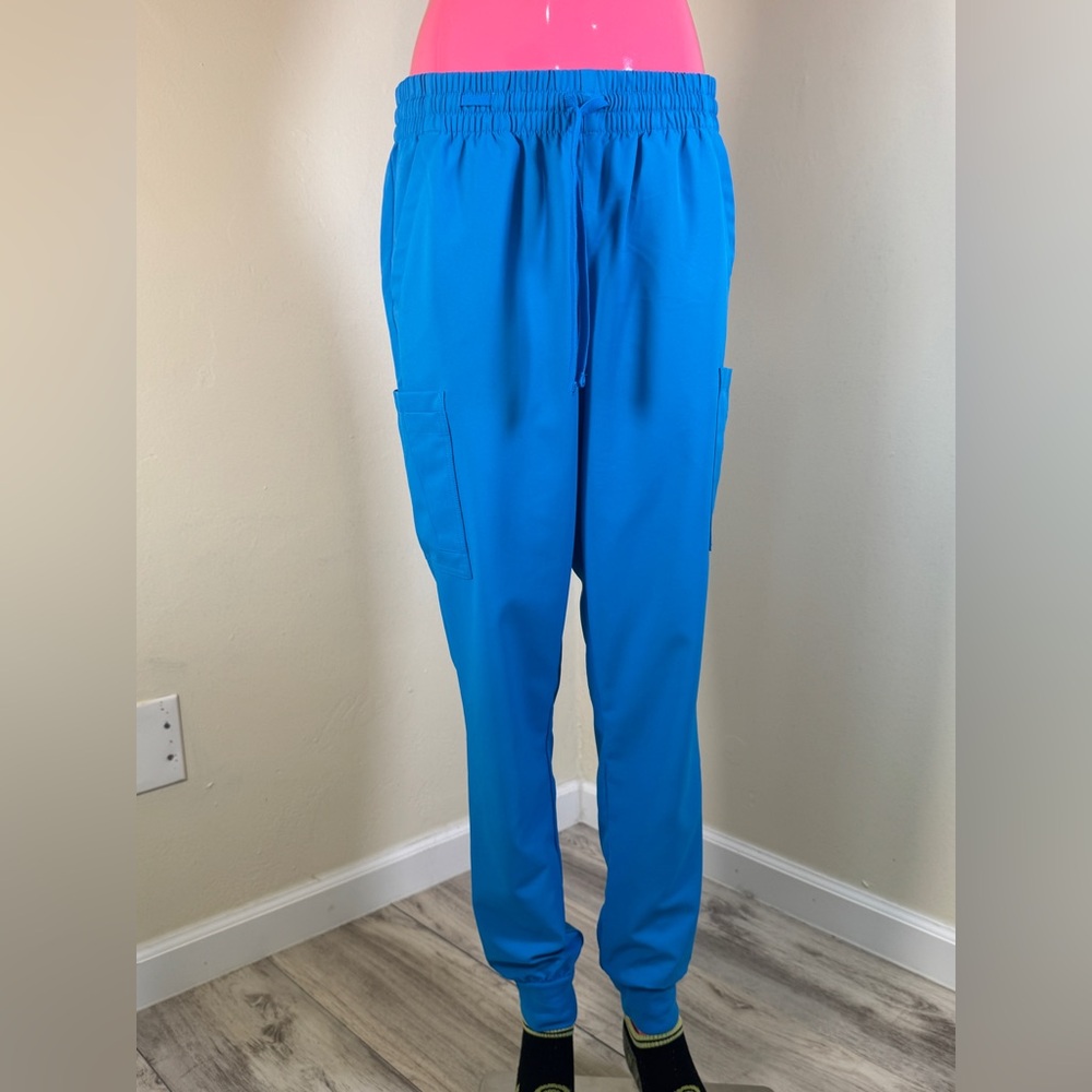 WonderWink Thrive Women’s Scrub Pants Blue Jogger Modern Fit Size M